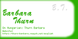 barbara thurn business card